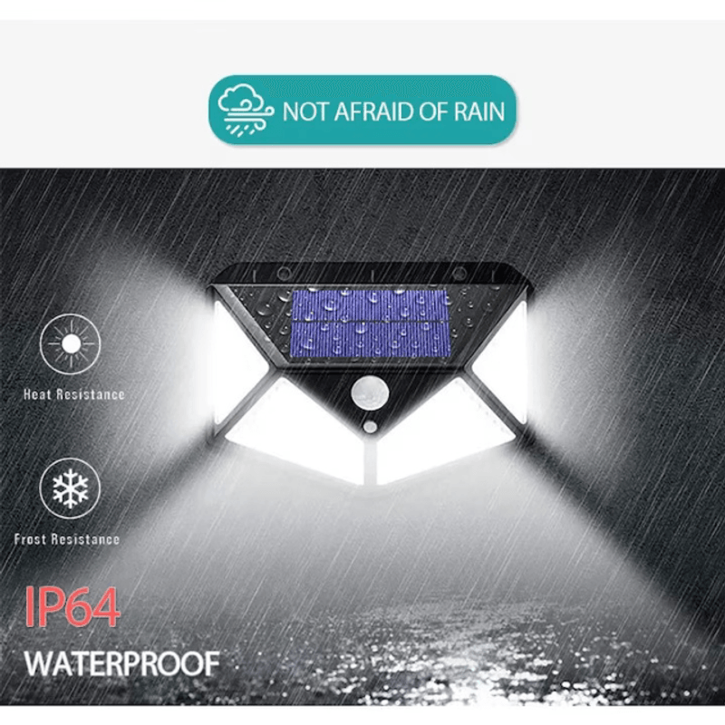 Casa si Gradina - Corpuri si surse de iluminat - Iluminat exterior - Lampi solare - Lampa de perete cu interactiune solara 100 LED-uri - Infinity.ro