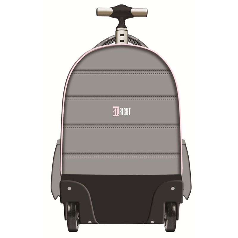 Carti si Birotica - Rechizite - Rucsacuri si genti scolare - Ghiozdan Troler ST.Right, colectia Silver Butterflies, TB01, roti silicon, 44x32x25 cm - Infinity.ro