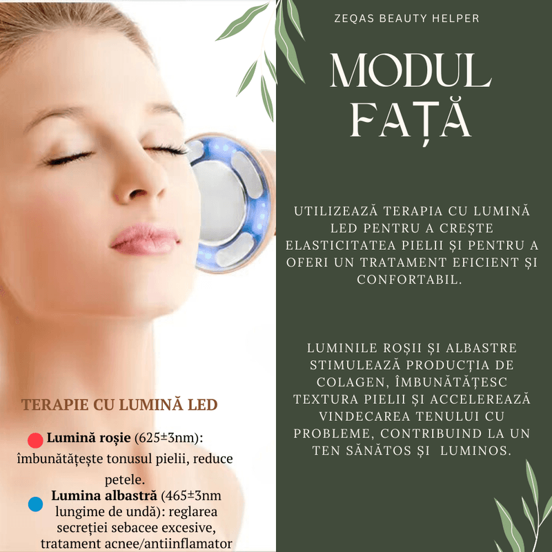 Ingrijire personala si Cosmetice - Sanatate si wellness - Articole wellness - Aparate si dispozitive de masaj - Aparat de Masaj Profesional cu 4 Tehnologii Avansate, ZEQAS, Trateaza Celulita de Suprafata si Interioara, Alb - Infinity.ro