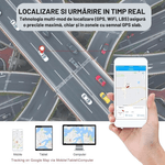 Laptop, Telefoane si Tablete - Wearables si gadgeturi - Gadgeturi - Dispozitive spionaj - Localizator GPS pentru Bagaje, Animale si Copii, Precizie GPS 5~15m, Baterie 1000mAh, Monitorizare pe Android/iOS, Negru - Infinity.ro