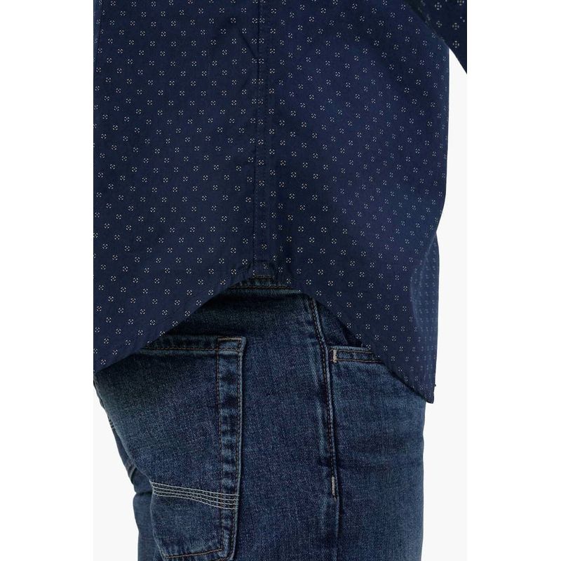 Fashion, accesorii si bijuterii - Barbati - Imbracaminte - Camasi barbati - Camasa La Martina regular fit cu logo Floral ZMC020, Bleumarin, 2XL INTL - Infinity.ro