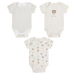 Fashion, accesorii si bijuterii - Copii - Imbracaminte copii - Body-uri copii - Set 3 body-uri pentru bebelusi model ursulet - marimea 6-9 luni - Infinity.ro
