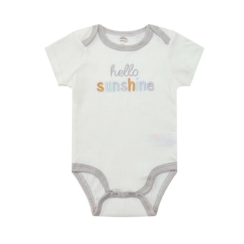Fashion, accesorii si bijuterii - Copii - Imbracaminte copii - Body-uri copii - Set 3 body-uri pentru bebelusi Hello Sunshine - marimea 6-9 luni - Infinity.ro
