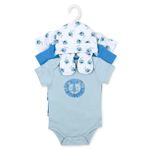 Fashion, accesorii si bijuterii - Copii - Imbracaminte copii - Body-uri copii - Set cadou bebe 5 piese bumbac model monstruleti 0-3 luni - Infinity.ro