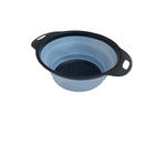 Casa si Gradina - Bucatarie si vesela - Ustensile bucatarie - Site bucatarie, strecuratori si accesorii - Strecuratoare pliabila pentru fructe si legume, 25 cm, albastru+negru - Infinity.ro