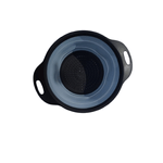 Casa si Gradina - Bucatarie si vesela - Ustensile bucatarie - Site bucatarie, strecuratori si accesorii - Strecuratoare pliabila pentru fructe si legume, 25 cm, albastru+negru - Infinity.ro