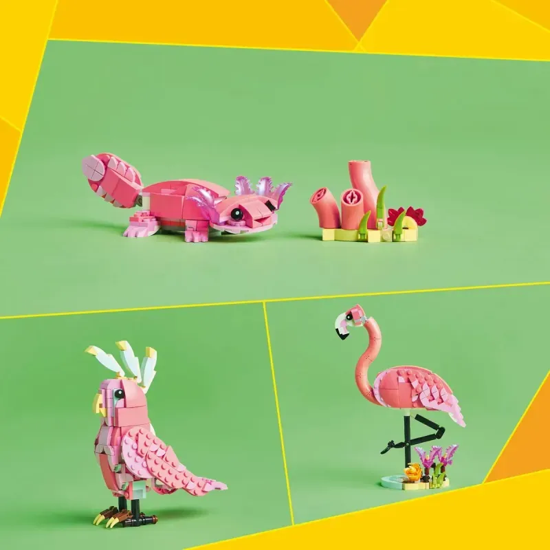 Jucarii, Copii si Bebe - Jucarii si jocuri - Seturi de constructie si cuburi - Seturi de constructie - Lego Creator Animale Salbatice Flamingo Roz 31170 - Infinity.ro