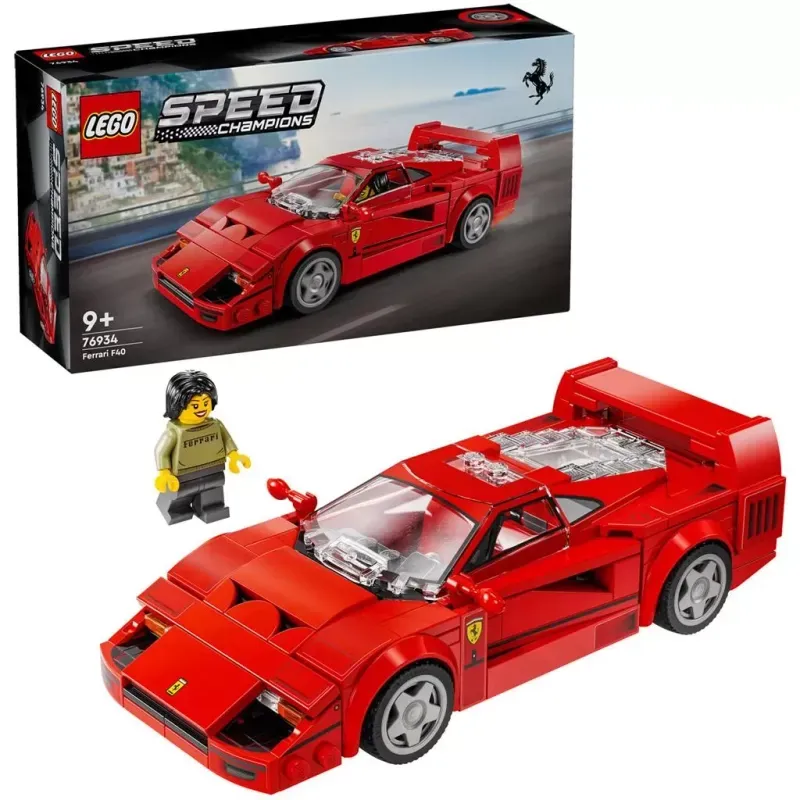 Jucarii, Copii si Bebe - Jucarii si jocuri - Seturi de constructie si cuburi - Seturi de constructie - Lego Speed Champions Supermasina Ferrari F40 76934 - Infinity.ro