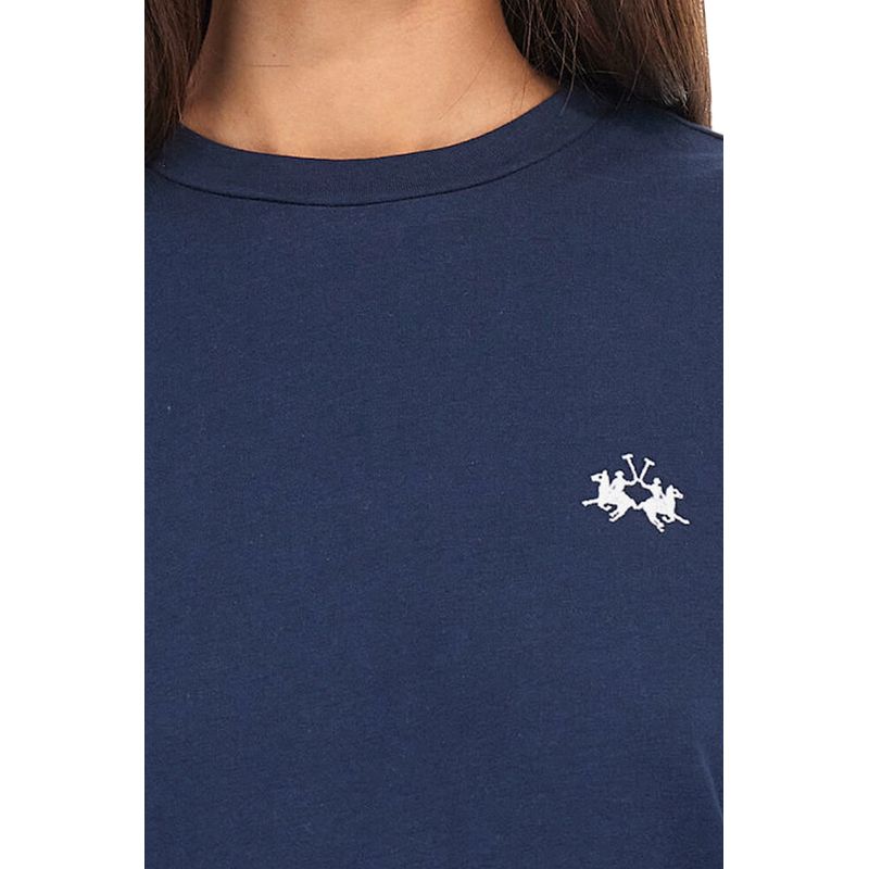 Fashion, accesorii si bijuterii - Femei - Imbracaminte femei - Tricouri si topuri femei - Tricou Dama La Martina CCWR03, S INTL, Bleumarin - Infinity.ro
