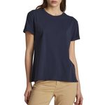 Fashion, accesorii si bijuterii - Femei - Imbracaminte femei - Tricouri si topuri femei - Tricou Dama La Martina CCWR01, 2XL INTL, Bleumarin - Infinity.ro