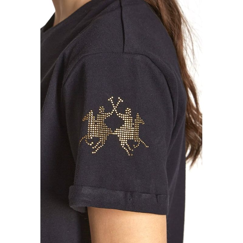 Fashion, accesorii si bijuterii - Femei - Imbracaminte femei - Tricouri si topuri femei - Tricou Dama La Martina CCWR01, XL INTL, Negru - Infinity.ro
