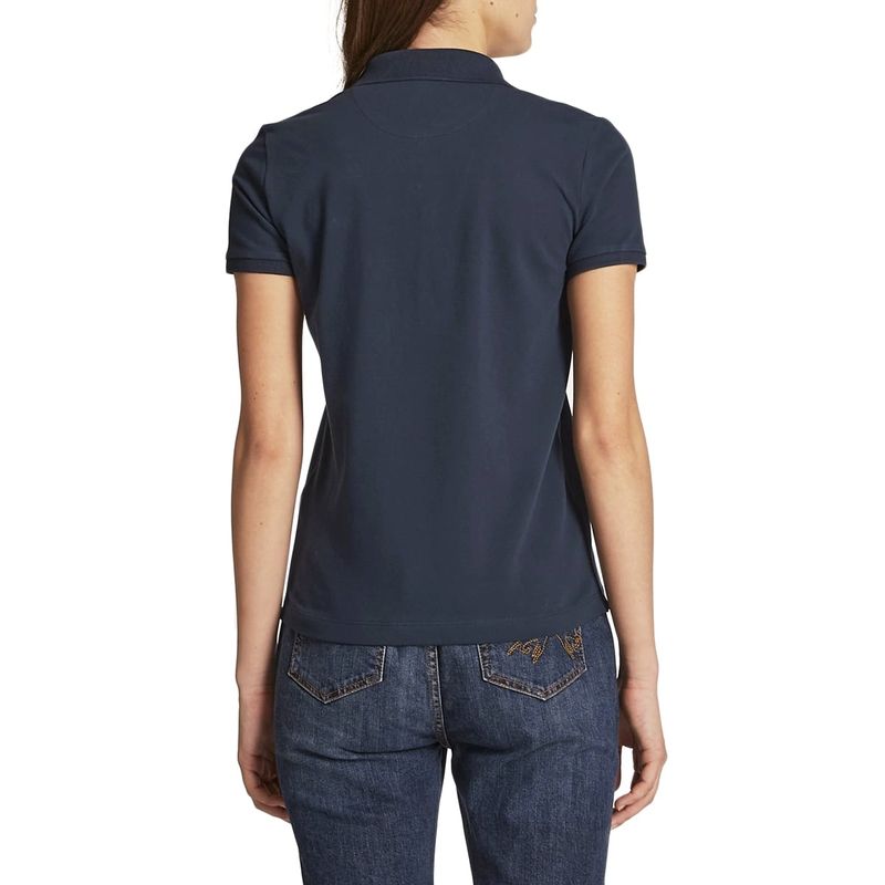 Fashion, accesorii si bijuterii - Femei - Imbracaminte femei - Tricouri si topuri femei - Tricou polo dama La Martina CCWP01, M INTL, Bleumarin - Infinity.ro