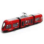 Jucarii, Copii si Bebe - Jucarii si jocuri - Vehicule si jucarii cu telecomanda - Trenulete de jucarie - Tramvai urban electric kidsnplay, cu mecanism inertial, lungime 44 cm, 3 ani+ - Infinity.ro