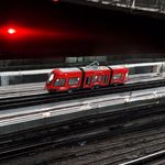 Jucarii, Copii si Bebe - Jucarii si jocuri - Vehicule si jucarii cu telecomanda - Trenulete de jucarie - Tramvai urban electric kidsnplay, cu mecanism inertial, lungime 44 cm, 3 ani+ - Infinity.ro