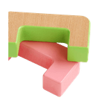 Jucarii, Copii si Bebe - Jucarii si jocuri - Seturi de constructie si cuburi - Seturi de constructie - Blocuri creative de echilibru din lemn, Smiley Face, 11 piese, cartonase cu modele, multicolor, 3 ani +, EduJucarii - Infinity.ro