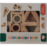 Jucarii, Copii si Bebe - Jucarii si jocuri - Seturi de constructie si cuburi - Cuburi si caramizi - Set 24 Blocuri Tridimensionale, placa acrilica si lemn , jucarie educationala, Kaleidoscope color, 3 ani+, Edujucarii - Infinity.ro