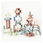 Jucarii, Copii si Bebe - Jucarii si jocuri - Seturi de constructie si cuburi - Cuburi si caramizi - Set 28 de piese lemn, blocuri de constructie, Educatie Montessori, Algorithmic Cascading music, 3 ani +, Edujucarii - Infinity.ro