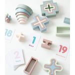 Jucarii, Copii si Bebe - Jucarii si jocuri - Seturi de constructie si cuburi - Cuburi si caramizi - Set 28 de piese lemn, blocuri de constructie, Educatie Montessori, Algorithmic Cascading music, 3 ani +, Edujucarii - Infinity.ro