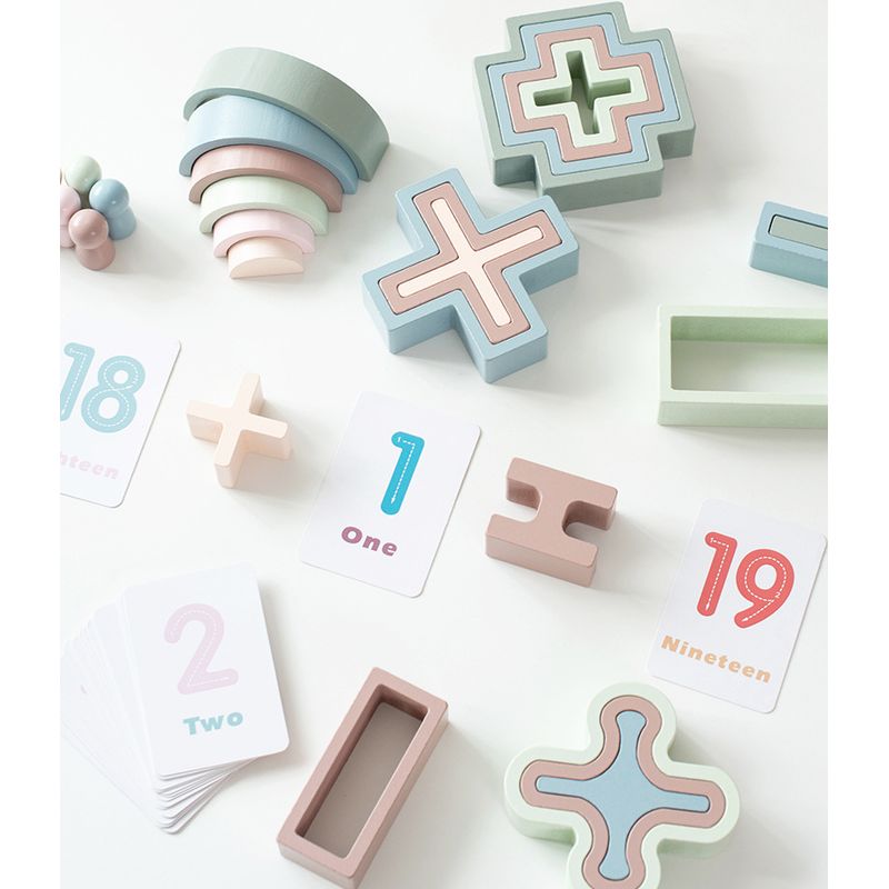 Jucarii, Copii si Bebe - Jucarii si jocuri - Seturi de constructie si cuburi - Cuburi si caramizi - Set 28 de piese lemn, blocuri de constructie, Educatie Montessori, Algorithmic Cascading music, 3 ani +, Edujucarii - Infinity.ro