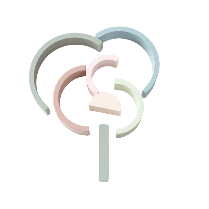 Jucarii, Copii si Bebe - Jucarii si jocuri - Seturi de constructie si cuburi - Cuburi si caramizi - Set 28 de piese lemn, blocuri de constructie, Educatie Montessori, Algorithmic Cascading music, 3 ani +, Edujucarii - Infinity.ro