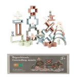 Jucarii, Copii si Bebe - Jucarii si jocuri - Seturi de constructie si cuburi - Cuburi si caramizi - Set 28 de piese lemn, blocuri de constructie, Educatie Montessori, Algorithmic Cascading music, 3 ani +, Edujucarii - Infinity.ro