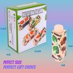 Jucarii, Copii si Bebe - Jucarii si jocuri - Jocuri si puzzle - Puzzle - Set 4 Puzzle Rotativ cu cate 3 cuburi, lemn, legume si fructe, Rotating Jigsaw, 12 luni+, EduJucarii - Infinity.ro