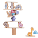 Jucarii, Copii si Bebe - Jucarii si jocuri - Figurine - Jucarie educativa Montessori, 24 piese figurine, forme de lemn pentru stivuire, Animal Balance Jenga, 3 ani, Edujucarii - Infinity.ro