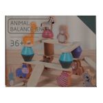 Jucarii, Copii si Bebe - Jucarii si jocuri - Figurine - Jucarie educativa Montessori, 24 piese figurine, forme de lemn pentru stivuire, Animal Balance Jenga, 3 ani, Edujucarii - Infinity.ro