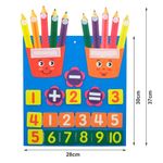 Jucarii, Copii si Bebe - Jucarii si jocuri - Jucarii & jocuri educative - Jucarii interactive - Joc matematic educativ, Invatam Adunarea si Scaderea, fetru, 32x30 cm, 3 ani+, Edujucarii - Infinity.ro