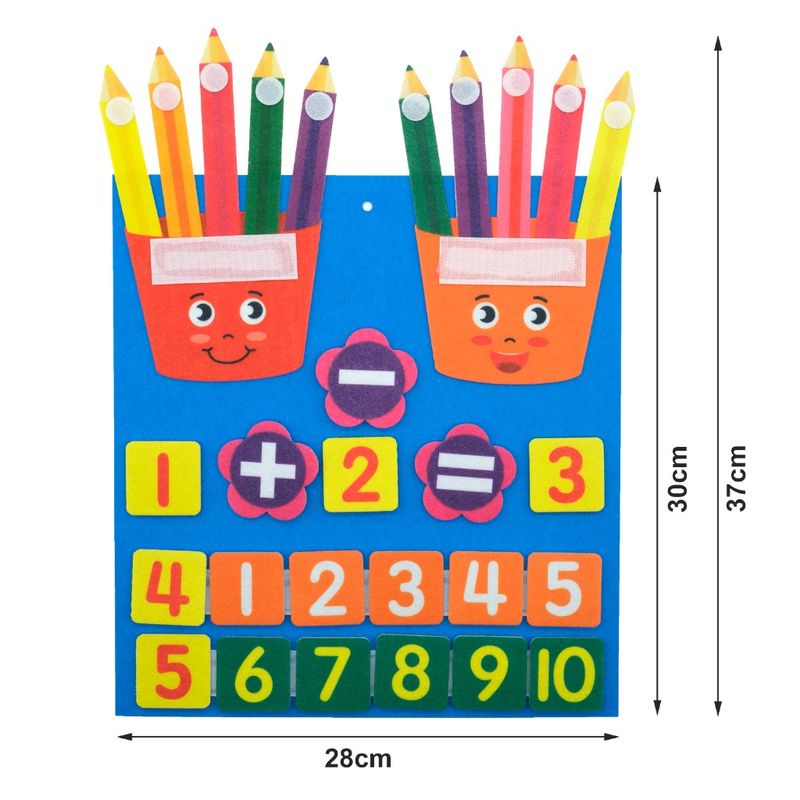 Jucarii, Copii si Bebe - Jucarii si jocuri - Jucarii & jocuri educative - Jucarii interactive - Joc matematic educativ, Invatam Adunarea si Scaderea, fetru, 32x30 cm, 3 ani+, Edujucarii - Infinity.ro