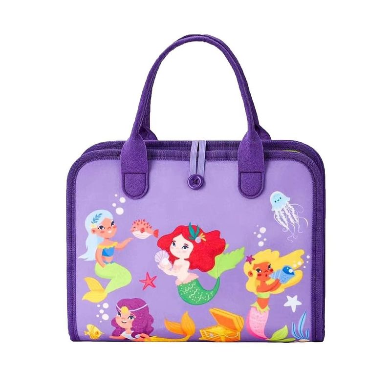 Jucarii, Copii si Bebe - Jucarii si jocuri - Jucarii & jocuri educative - Jucarii interactive - Carte Montessori din fetru cu activitati, 8 pagini  litere, cifre, vietati marine, 28.5 x 22.8 x 5.5 cm, EduJucarii - Infinity.ro