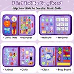 Jucarii, Copii si Bebe - Jucarii si jocuri - Jucarii & jocuri educative - Jucarii interactive - Carte Montessori din fetru cu activitati, 8 pagini  litere, cifre, vietati marine, 28.5 x 22.8 x 5.5 cm, EduJucarii - Infinity.ro