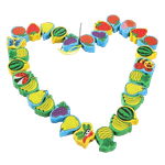 Jucarii, Copii si Bebe - Jucarii si jocuri - Jucarii & jocuri educative - Jucarii interactive - Joc 2 in 1 de snuruit si insirat margele lemn, copac cu fructe, Montessori, 3 ani + - Infinity.ro