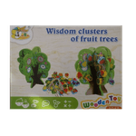 Jucarii, Copii si Bebe - Jucarii si jocuri - Jucarii & jocuri educative - Jucarii interactive - Joc 2 in 1 de snuruit si insirat margele lemn, copac cu fructe, Montessori, 3 ani + - Infinity.ro