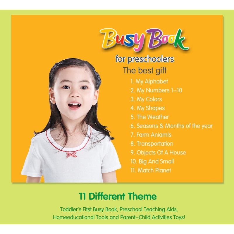 Jucarii, Copii si Bebe - Jucarii si jocuri - Jucarii & jocuri educative - Jucarii interactive - Carte interactiva si educativa, My Preschool Busy Book 5, 11 pagini activitati, stickere, 3 ani+, EduJucarii - Infinity.ro