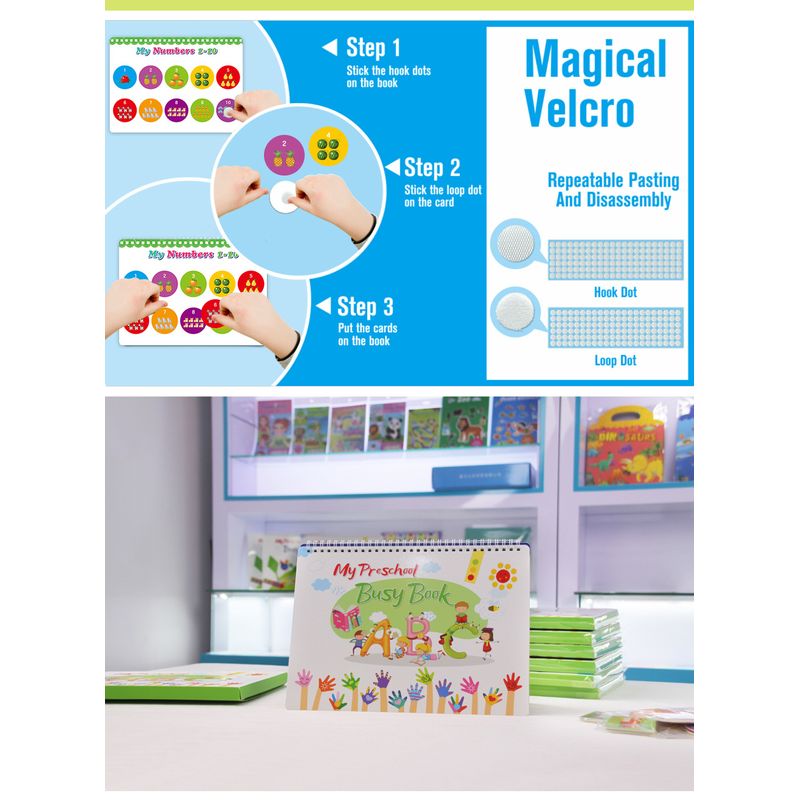 Jucarii, Copii si Bebe - Jucarii si jocuri - Jucarii & jocuri educative - Jucarii interactive - Carte interactiva si educativa, My Preschool Busy Book 5, 11 pagini activitati, stickere, 3 ani+, EduJucarii - Infinity.ro