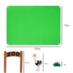 Jucarii, Copii si Bebe - Jucarii si jocuri - Jucarii & jocuri educative - Jucarii interactive - Plansa educativa si interactiva Montessori, fetru, agatatoare, 32 elemente, Animale ZOO, 105 x 75 cm, 3 ani+, EduJucarii - Infinity.ro