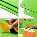 Jucarii, Copii si Bebe - Jucarii si jocuri - Jucarii & jocuri educative - Jucarii interactive - Plansa educativa si interactiva Montessori, fetru, agatatoare, 32 elemente, Animale ZOO, 105 x 75 cm, 3 ani+, EduJucarii - Infinity.ro