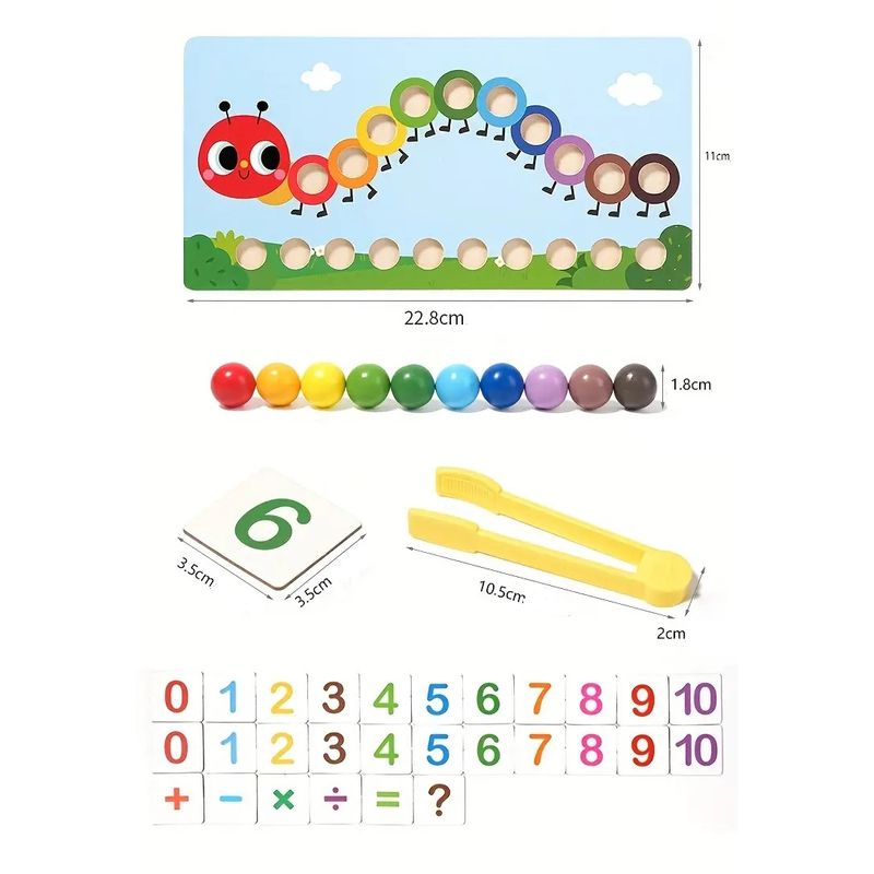 Jucarii, Copii si Bebe - Jucarii si jocuri - Jucarii & jocuri educative - Jucarii interactive - Joc Logaritmic  Omida de sortare, indemanare, asocieri, operatii matematice,lemn, Joc tip Montessori, 3 ani+, EduJucarii - Infinity.ro