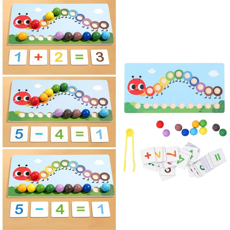 Jucarii, Copii si Bebe - Jucarii si jocuri - Jucarii & jocuri educative - Jucarii interactive - Joc Logaritmic  Omida de sortare, indemanare, asocieri, operatii matematice,lemn, Joc tip Montessori, 3 ani+, EduJucarii - Infinity.ro