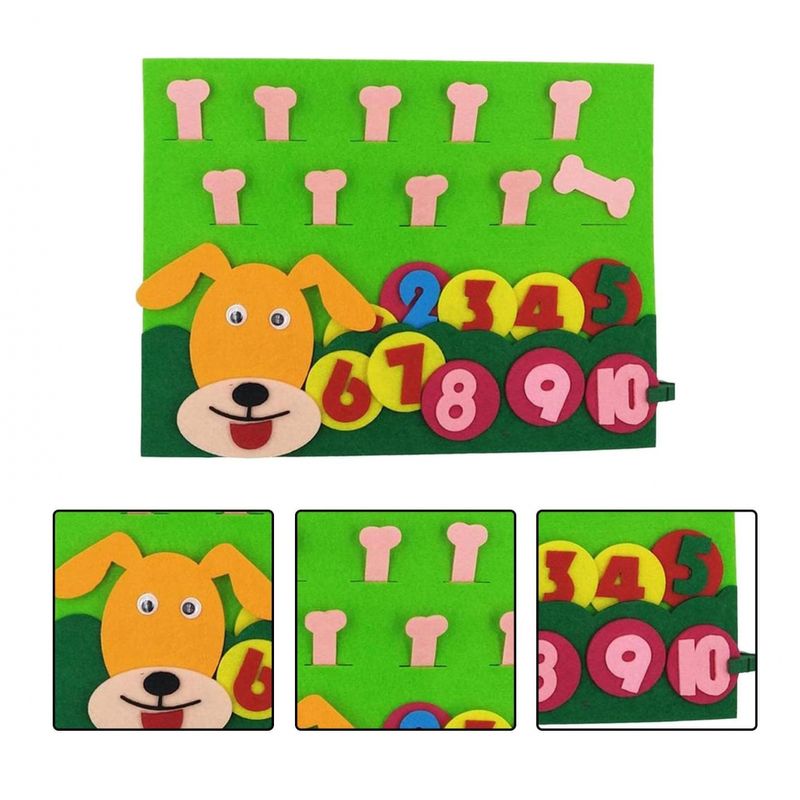 Jucarii, Copii si Bebe - Jucarii si jocuri - Jucarii & jocuri educative - Jocuri si jucarii educative - Joc educativ montessori,  numere, prescolari fetru, Catel, 26 x 20 cm, 3 ani+, Edujucarii - Infinity.ro