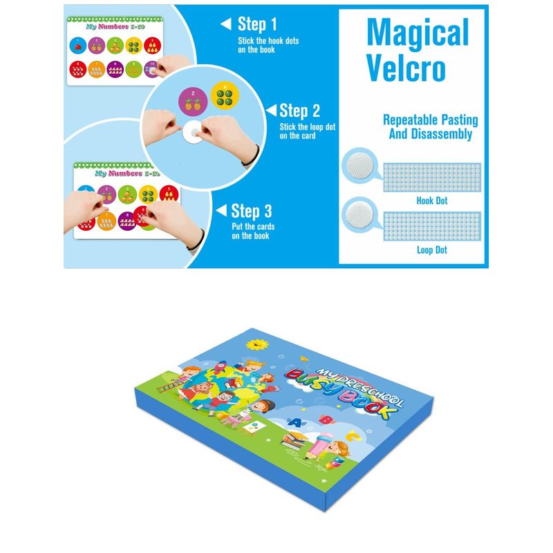 Jucarii, Copii si Bebe - Jucarii si jocuri - Jucarii & jocuri educative - Jucarii interactive - Carte interactiva si educativa, My Preschool Busy Book 4, 23 pagini activitati, stickere, Engleza, 3 ani+, EduJucarii - Infinity.ro