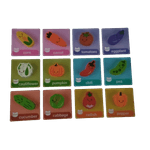 Jucarii, Copii si Bebe - Jucarii si jocuri - Jucarii & jocuri educative - Jucarii interactive - Joc Montessori, echilibru, insiruire, carduri, 12 piese lemn, Balanced Stacking Beading, Legume, 3 ani, EduJucarii - Infinity.ro