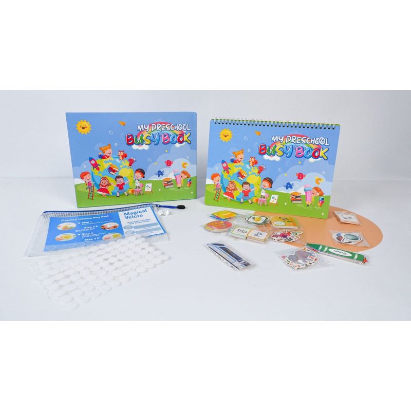 Jucarii, Copii si Bebe - Jucarii si jocuri - Jucarii & jocuri educative - Jucarii interactive - Carte interactiva si educativa, My Preschool Busy Book 4, 23 pagini activitati, stickere, Engleza, 3 ani+, EduJucarii - Infinity.ro