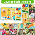 Jucarii, Copii si Bebe - Jucarii si jocuri - Jucarii & jocuri educative - Jucarii interactive - Carte Montessori din fetru cu activitati, 10 pagini,  28 x 20 cm, 3 ani+, EduJucarii - Infinity.ro