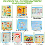 Jucarii, Copii si Bebe - Jucarii si jocuri - Jucarii & jocuri educative - Jucarii interactive - Carte Montessori din fetru cu activitati, 10 pagini,  28 x 20 cm, 3 ani+, EduJucarii - Infinity.ro