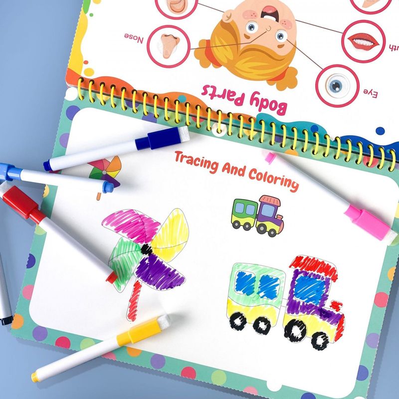 Carti si Birotica - Carti - Carti pentru copii - Carti interactive - Carte interactiva si educativa, My Preschool Busy Book 1, 32 pagini activitati, stickere, Engleza, 3 ani+, EduJucarii - Infinity.ro
