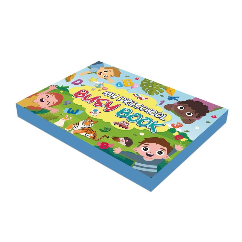 Carti si Birotica - Carti - Carti pentru copii - Carti interactive - Carte interactiva si educativa, My Preschool Busy Book 1, 32 pagini activitati, stickere, Engleza, 3 ani+, EduJucarii - Infinity.ro