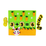Jucarii, Copii si Bebe - Jucarii si jocuri - Jucarii & jocuri educative - Jucarii interactive - Joc educativ montessori,  numere, prescolari fetru, Iepure, 26 x 24 cm, 3 ani+, Edujucarii - Infinity.ro