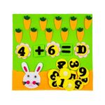 Jucarii, Copii si Bebe - Jucarii si jocuri - Jucarii & jocuri educative - Jucarii interactive - Joc educativ montessori,  numere, prescolari fetru, Iepure, 26 x 24 cm, 3 ani+, Edujucarii - Infinity.ro